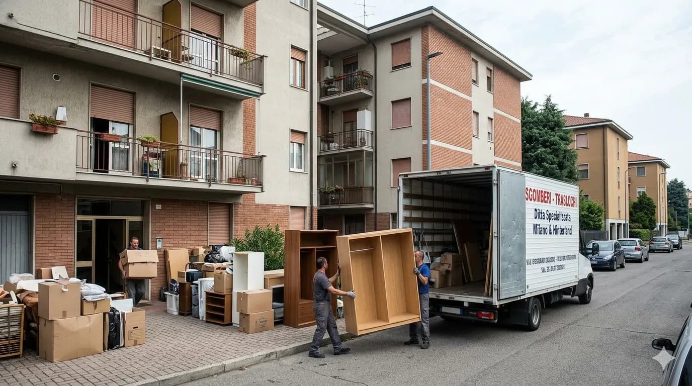 Zona residenziale dell'hinterland milanese con palazzi bassi