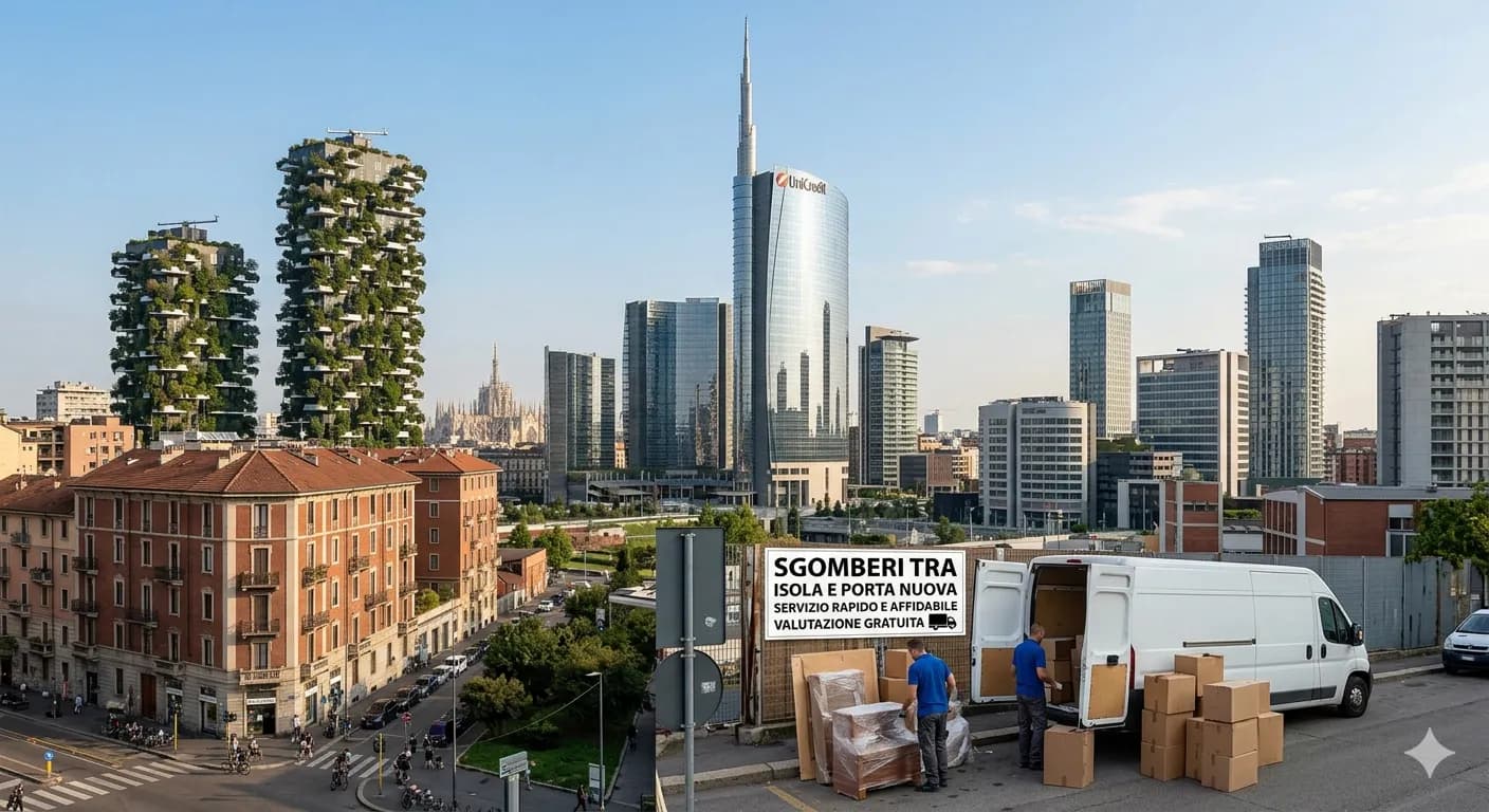Skyline di Porta Nuova e Isola con i grattacieli di Milano