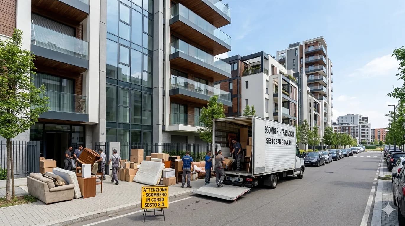 Palazzi residenziali a Sesto San Giovanni nell'hinterland di Milano