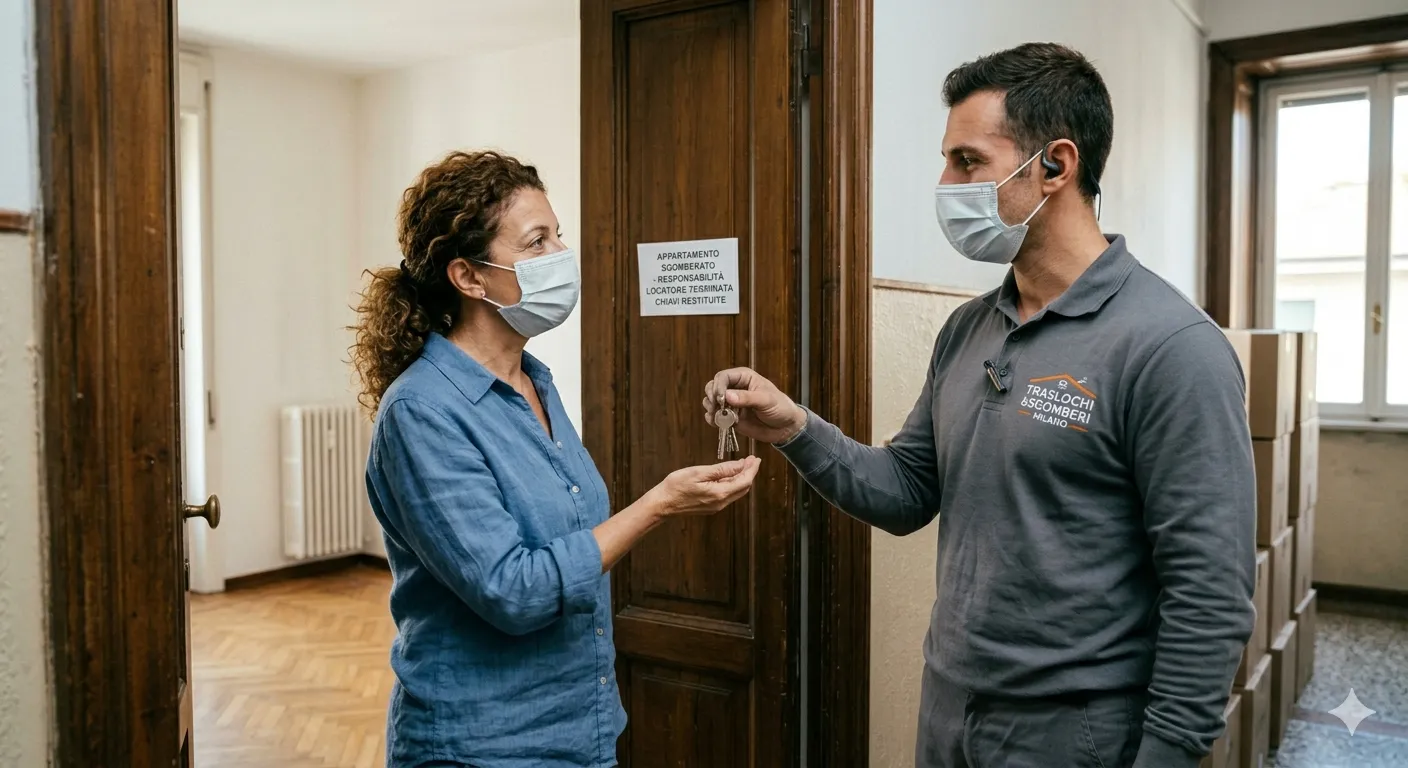 Consegna delle chiavi alla riconsegna di un appartamento in affitto