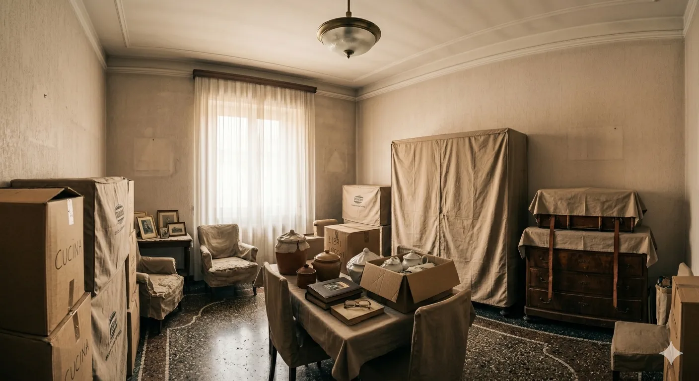 Appartamento ereditato da svuotare a Milano con mobili d'epoca